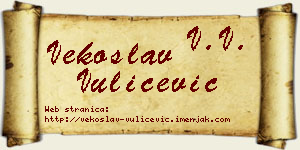 Vekoslav Vulićević vizit kartica